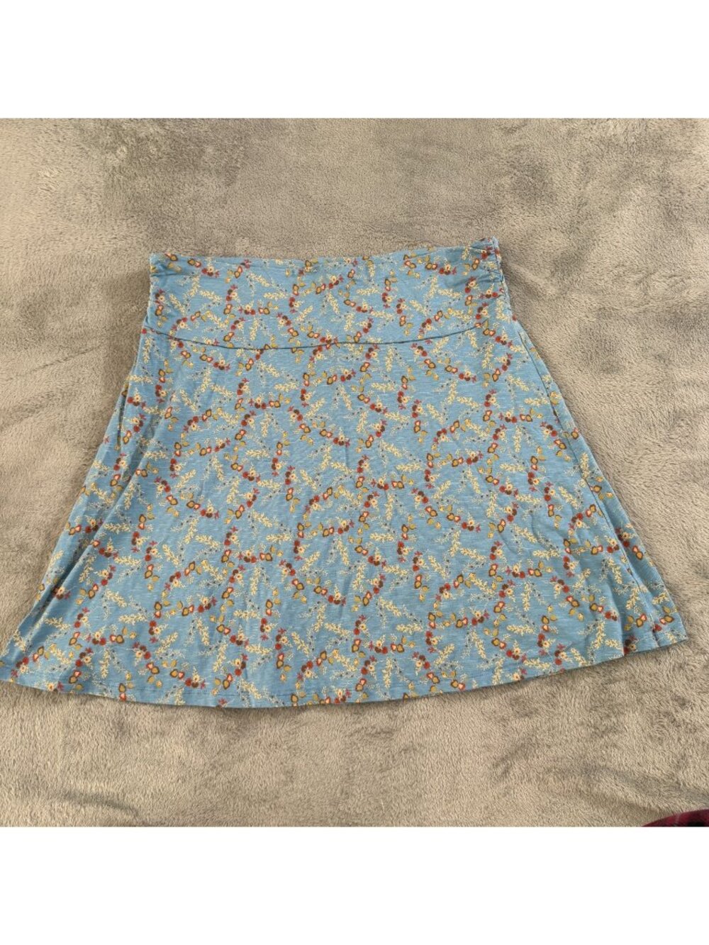 Toad & Co Chaka Skirt Blue Floral Womens size XL Outdoor Camping Hiking
